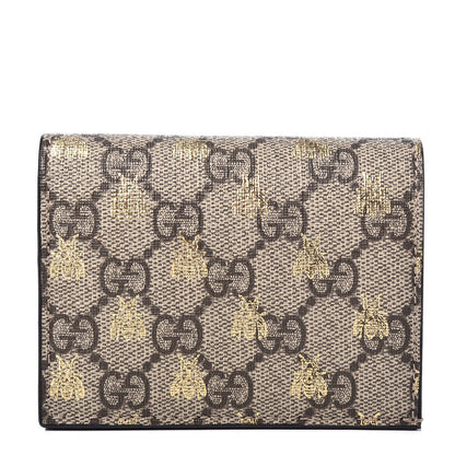 Gucci GG Supreme Monogram Bee Print Card Case 1 of 8