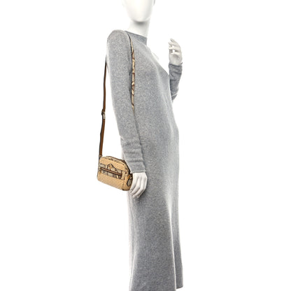 Gucci Raffia Elaphe Mini Ophidia Shoulder Bag Natural Cream Brown 2 of 9