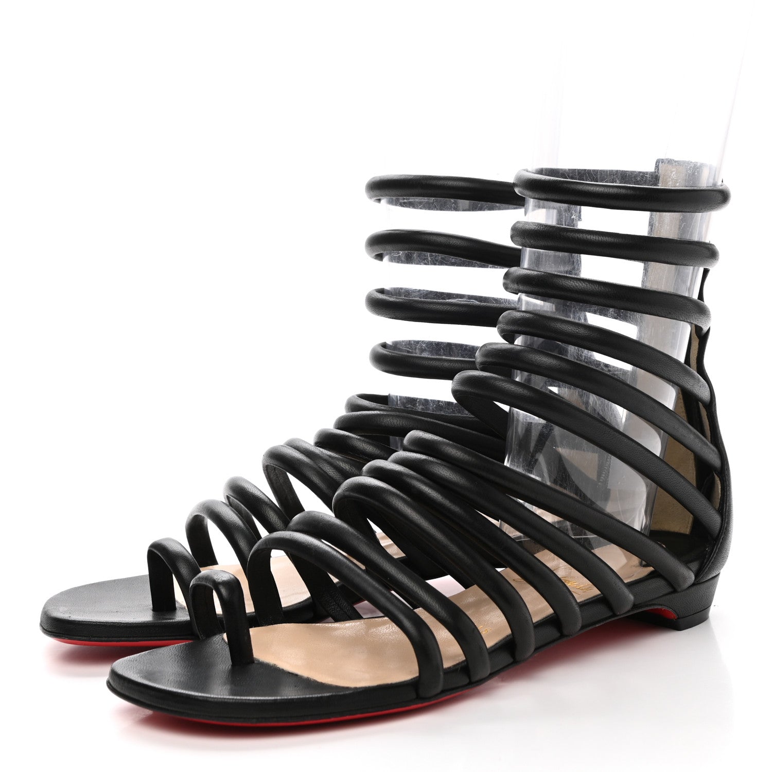 Christian Louboutin Nappa Catchetta Flats 37.5 Black 3 of 7