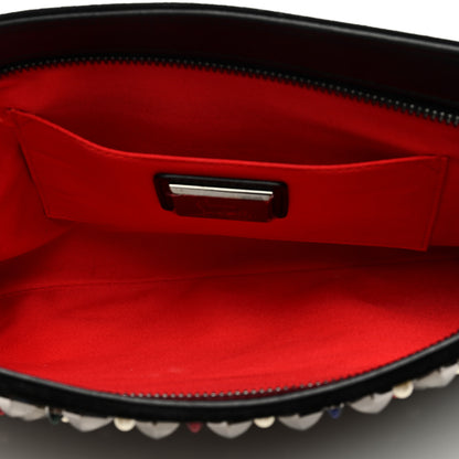 Christian Louboutin Suede Studded Loubiposh Tudor Clutch Black 5 of 8