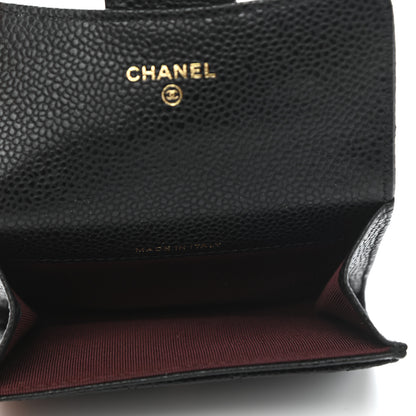 Chanel Caviar Quilted Flap Card Holder Wallet Black 5 of 8