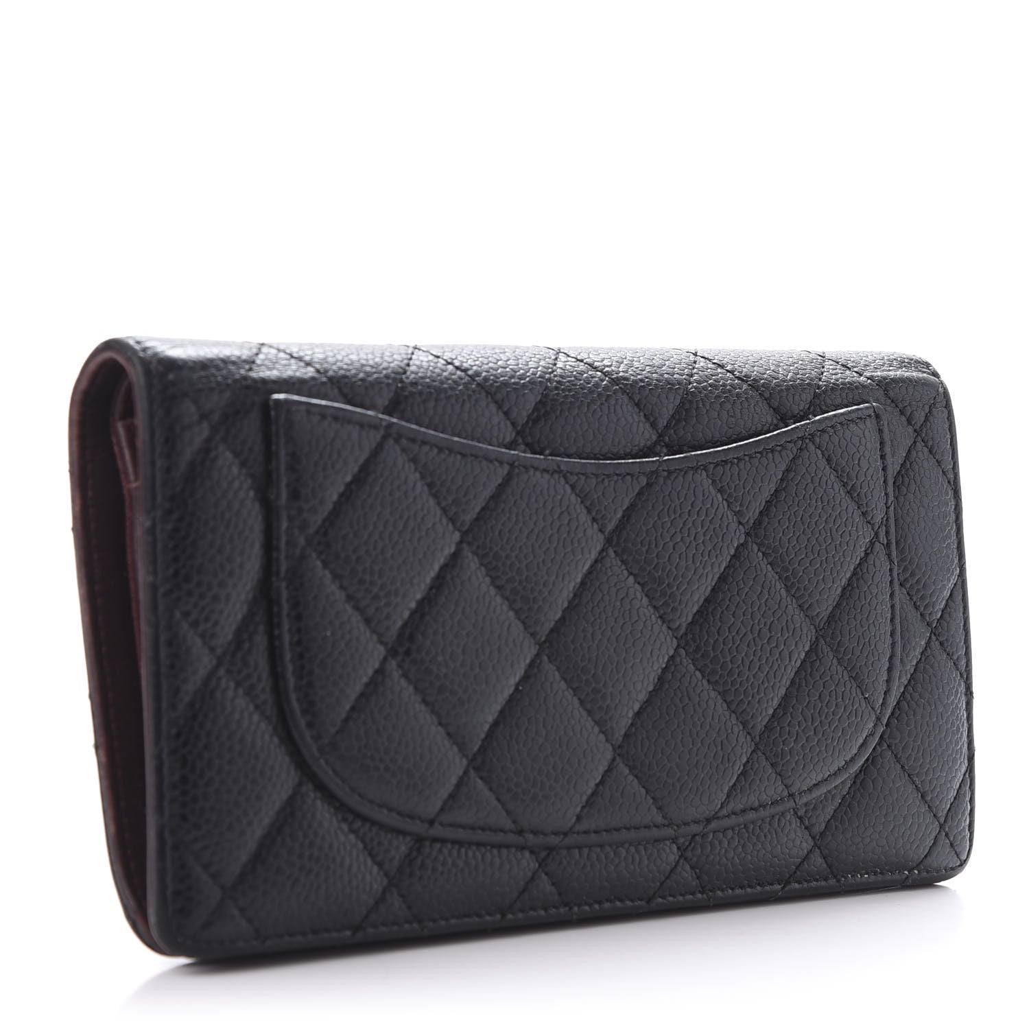 Chanel Caviar Quilted Yen Wallet Black 3 of 18
