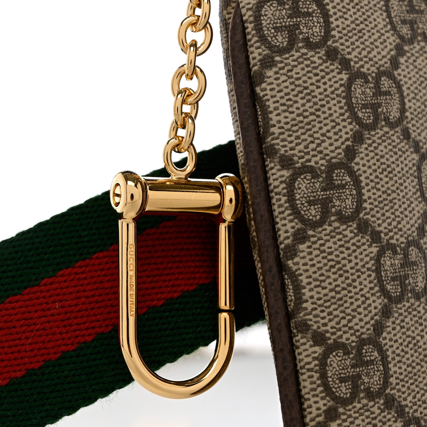Gucci GG Supreme Monogram Web Ophidia Utility Belt Bag 85 34 Beige Ebony New Acero 9 of 12