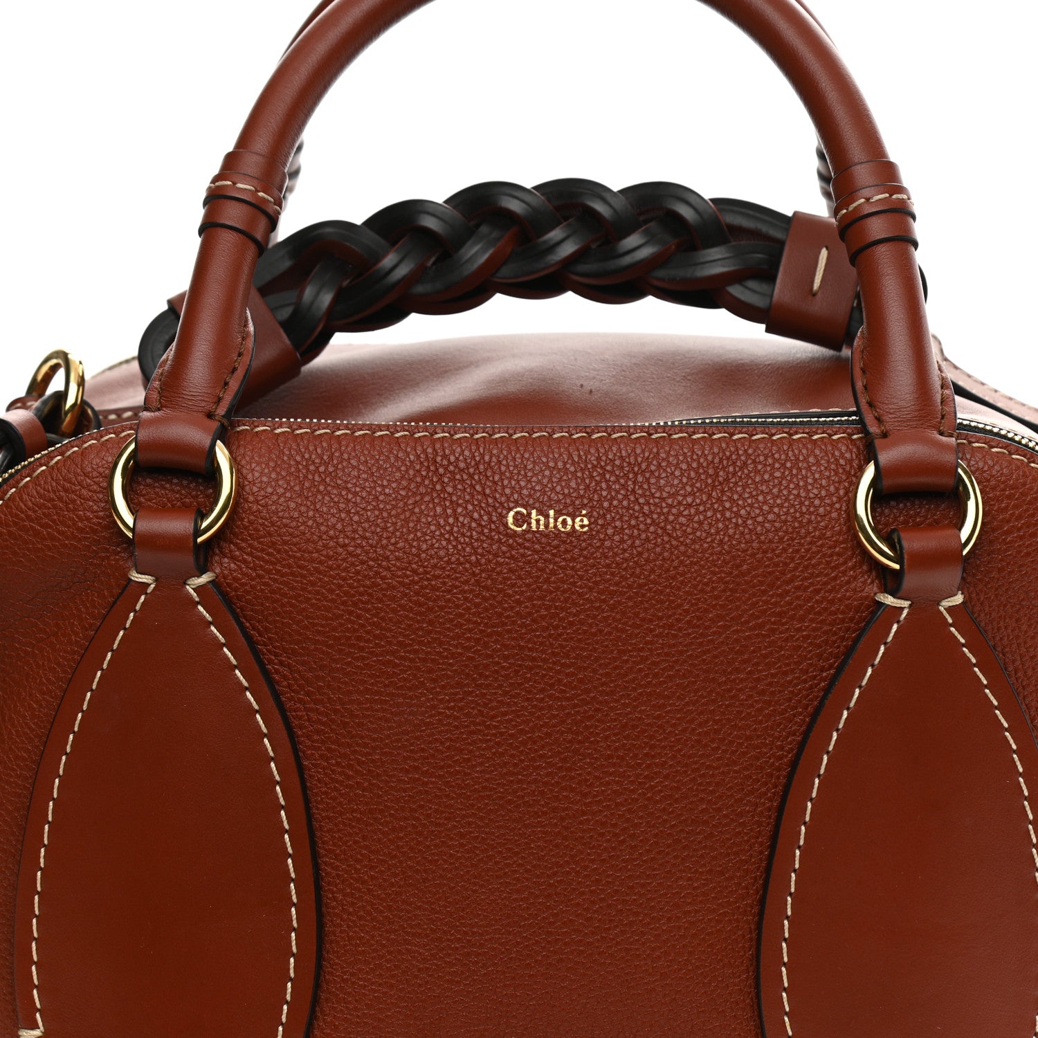 Chloe Calfskin Medium Daria Sepia Brown 8 of 11