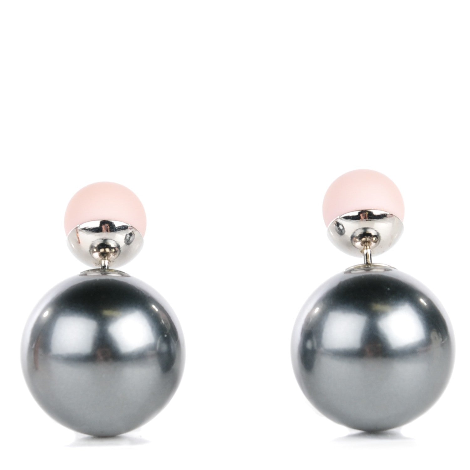 Christian Dior Mise En Dior Tribal Earrings Grey Pink 1 of 5