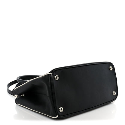 Prada Saffiano Small Galleria Double Zip Tote Black Talco 4 of 11