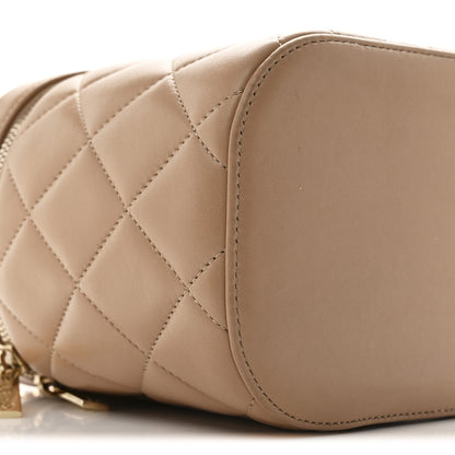 Chanel Lambskin Quilted Trendy Vanity Case Beige 9 of 11