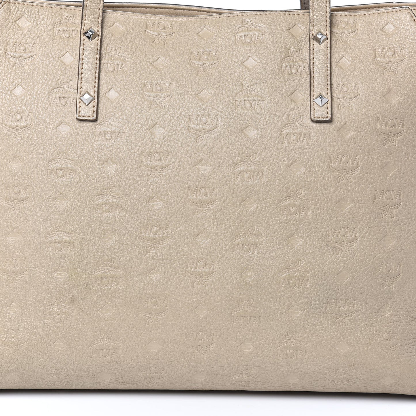 Calfskin Ottomar Monogram Medium Klara Top Zip Tote New Beige