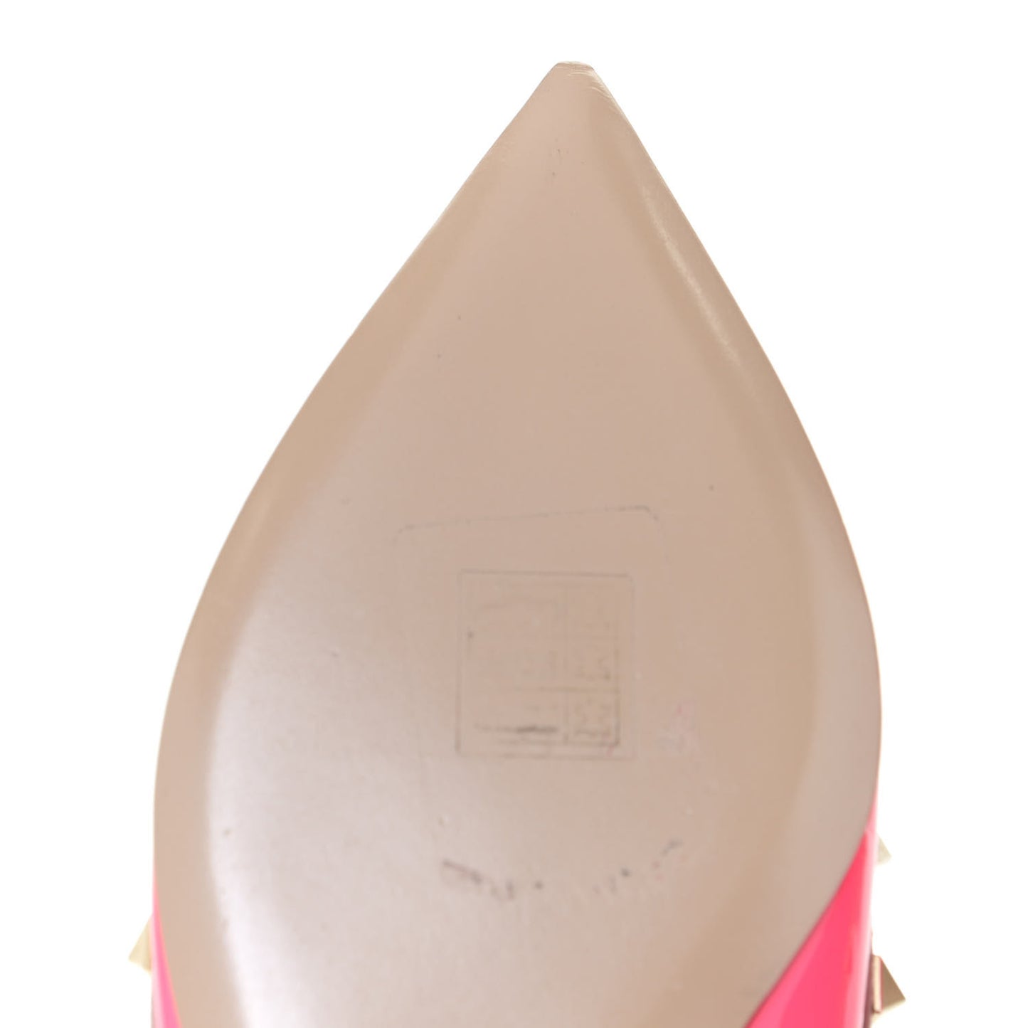 Patent Nappa Rockstud Ballerina Flats 38.5 Fuxia Fluo Poudre
