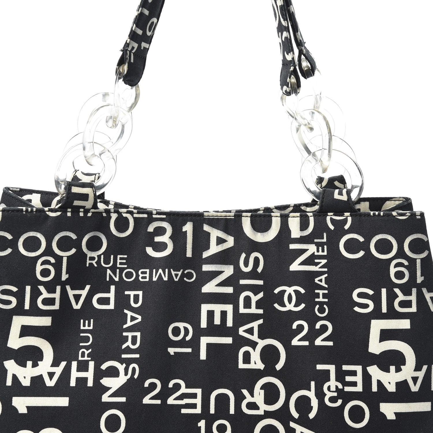 Chanel Canvas 31 Rue Cambon Beach Tote Black 11 of 11