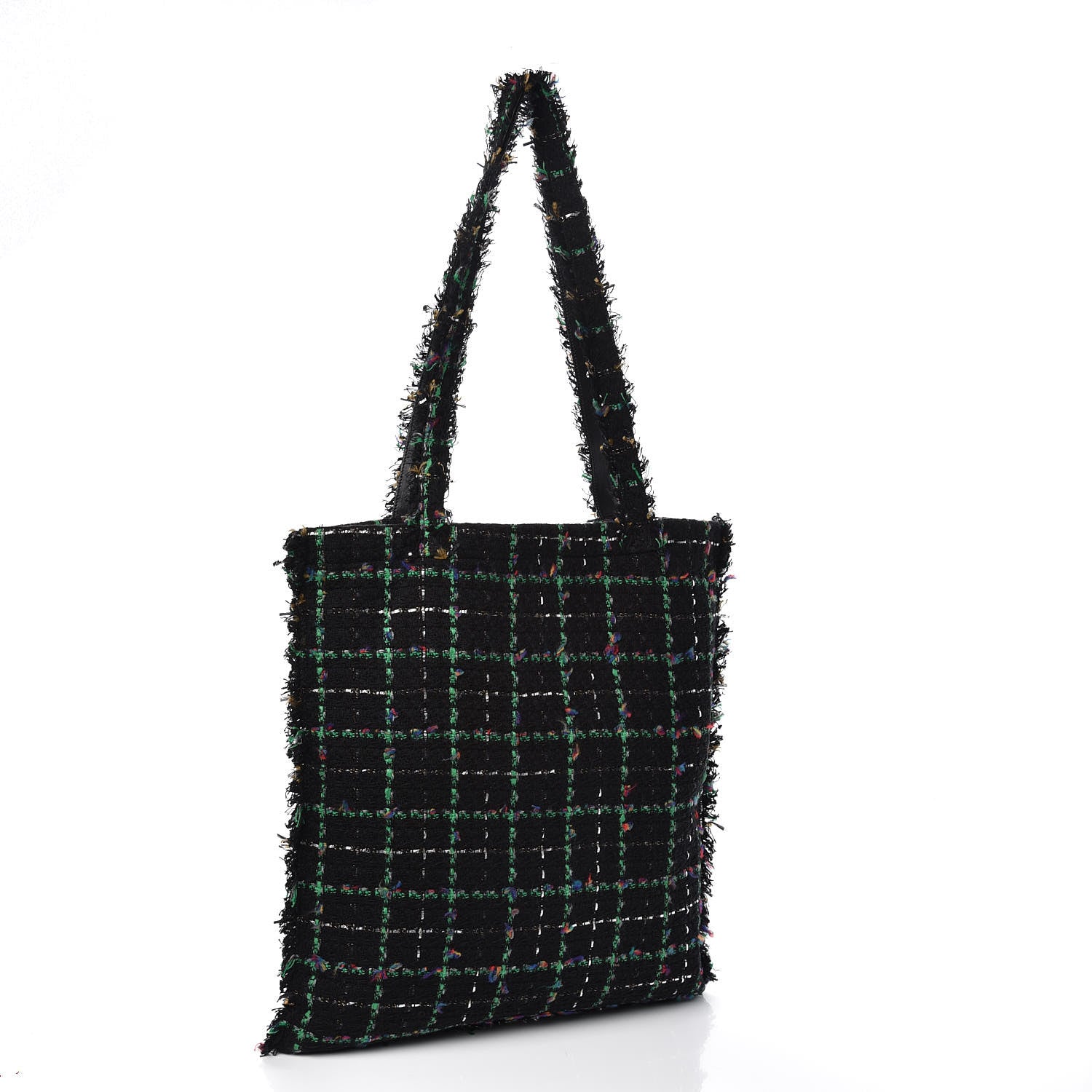 Chanel Tweed Resin Strass Large Robot Shopping Bag Black 3 of 8