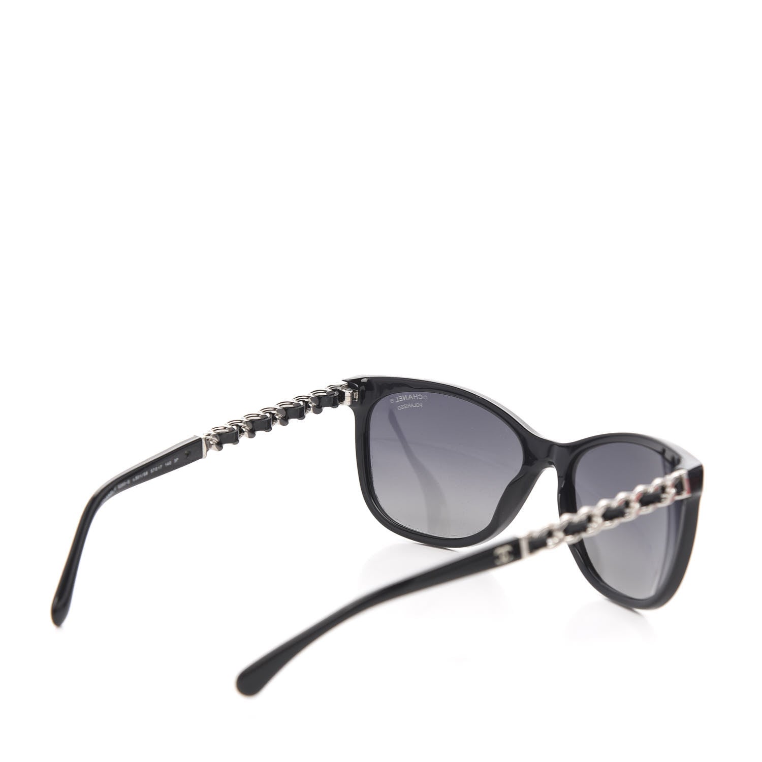 Chanel Cat Eye Chain Polarized Sunglasses 5260-Q Black 4 of 7