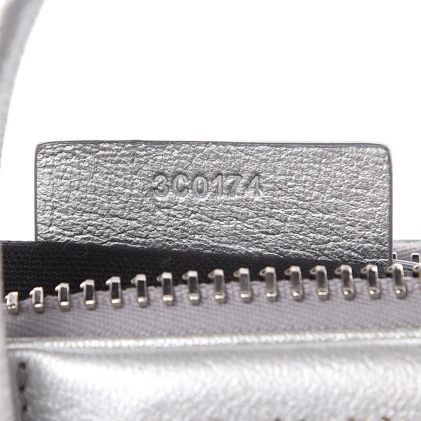 Metallic Sugar Goatskin Mini Antigona Silver