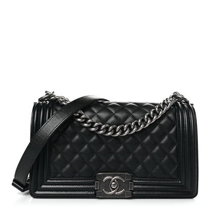 Chanel Caviar Quilted Medium Boy Flap Black 1 of 10