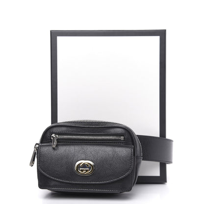 Gucci Fluffy Calfskin Mini Morpheus Belt Bag 70 28 Black 9 of 9