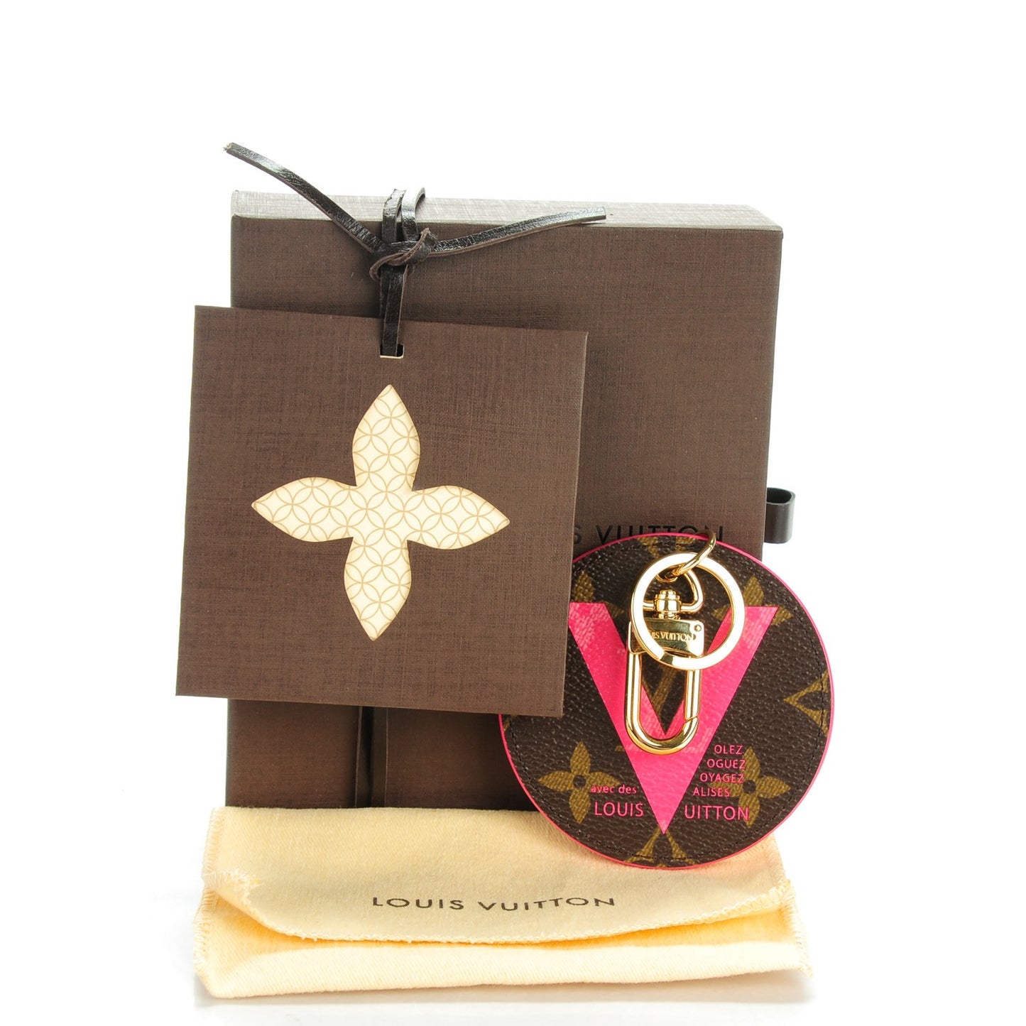 Monogram Illustre V Bag Charm Key Ring Grenade