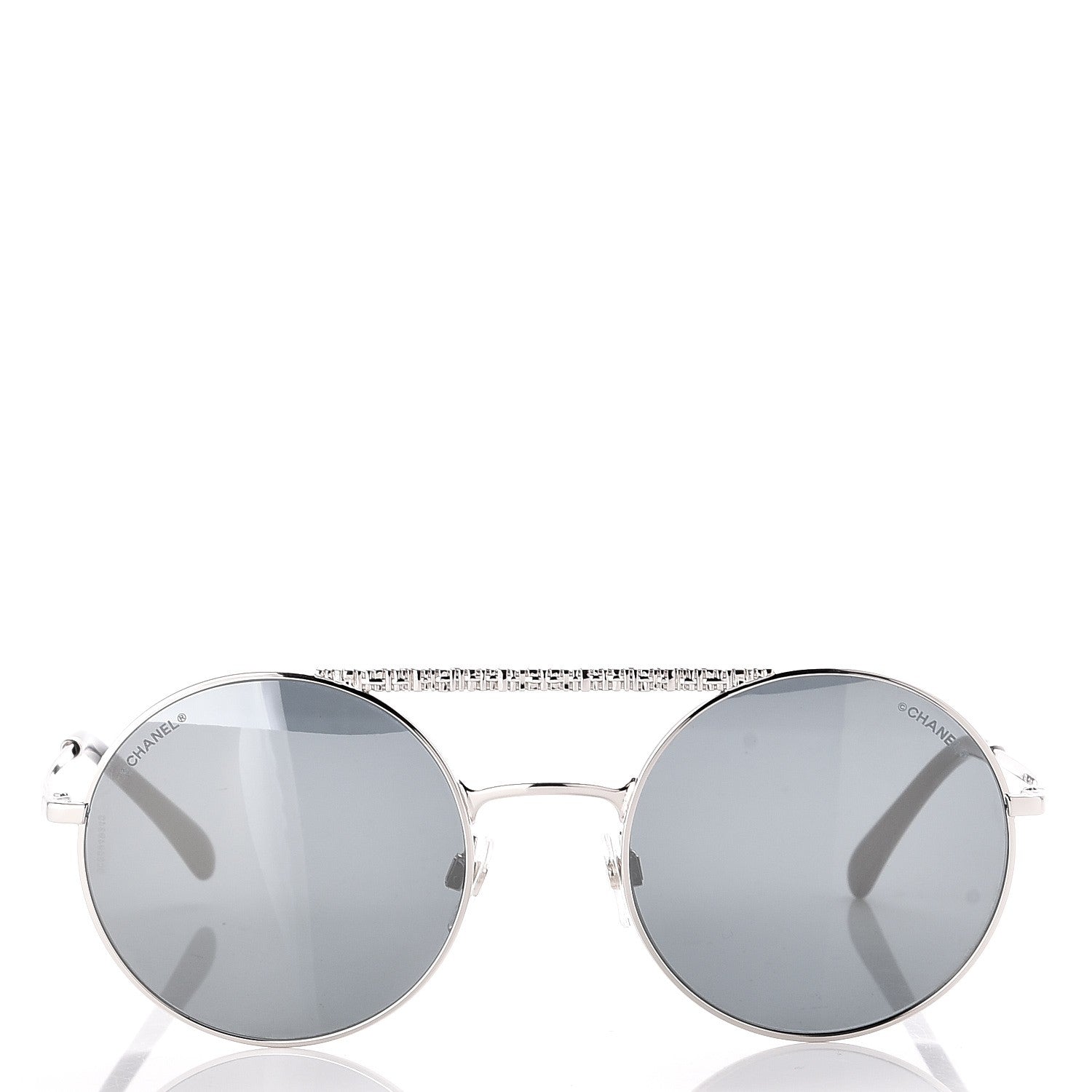 Chanel Metal Winter Round Sunglasses 4232 Silver 2 of 7