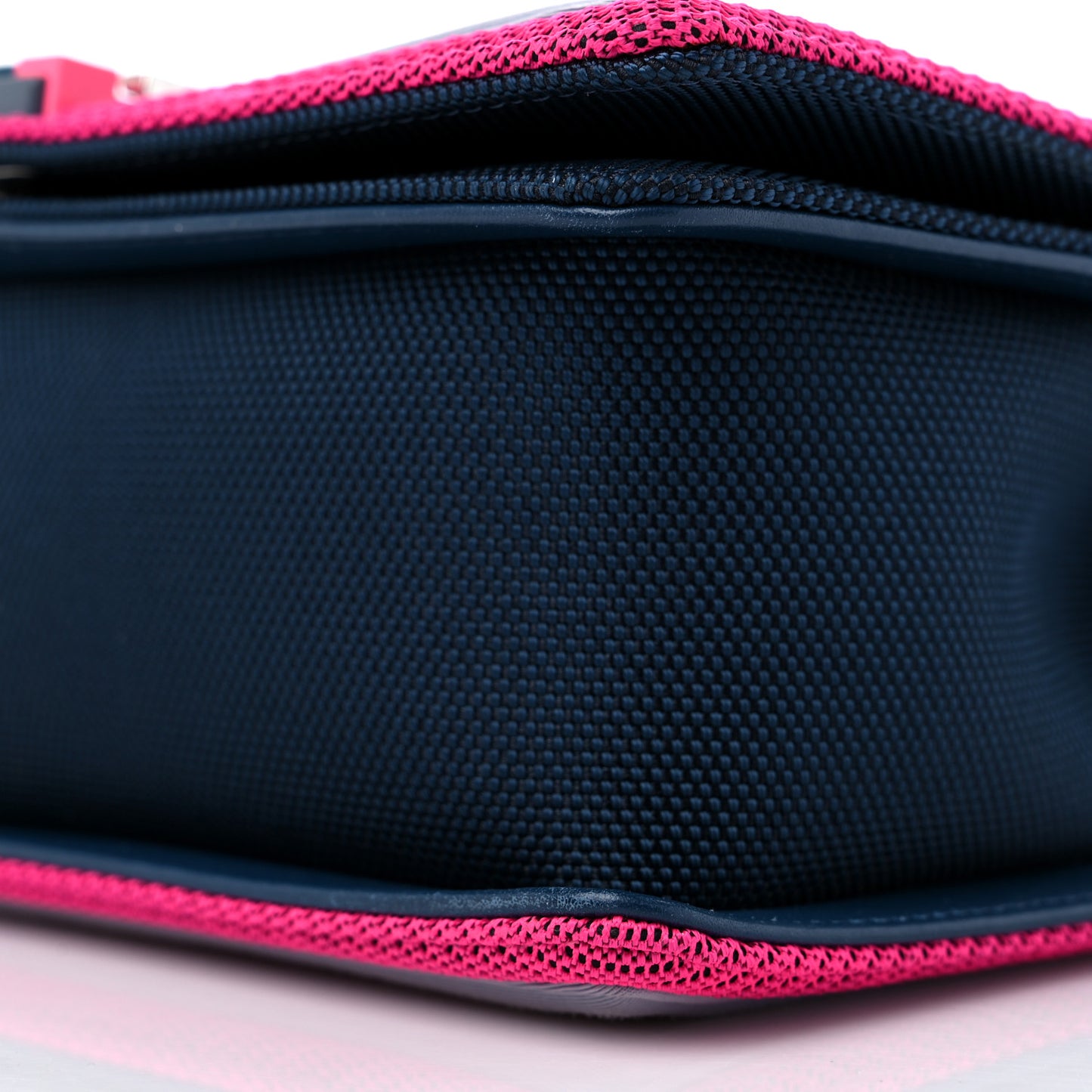 Canvas Quilted Medium Fluo Boy Flap Dark Navy Fuchsia Grey