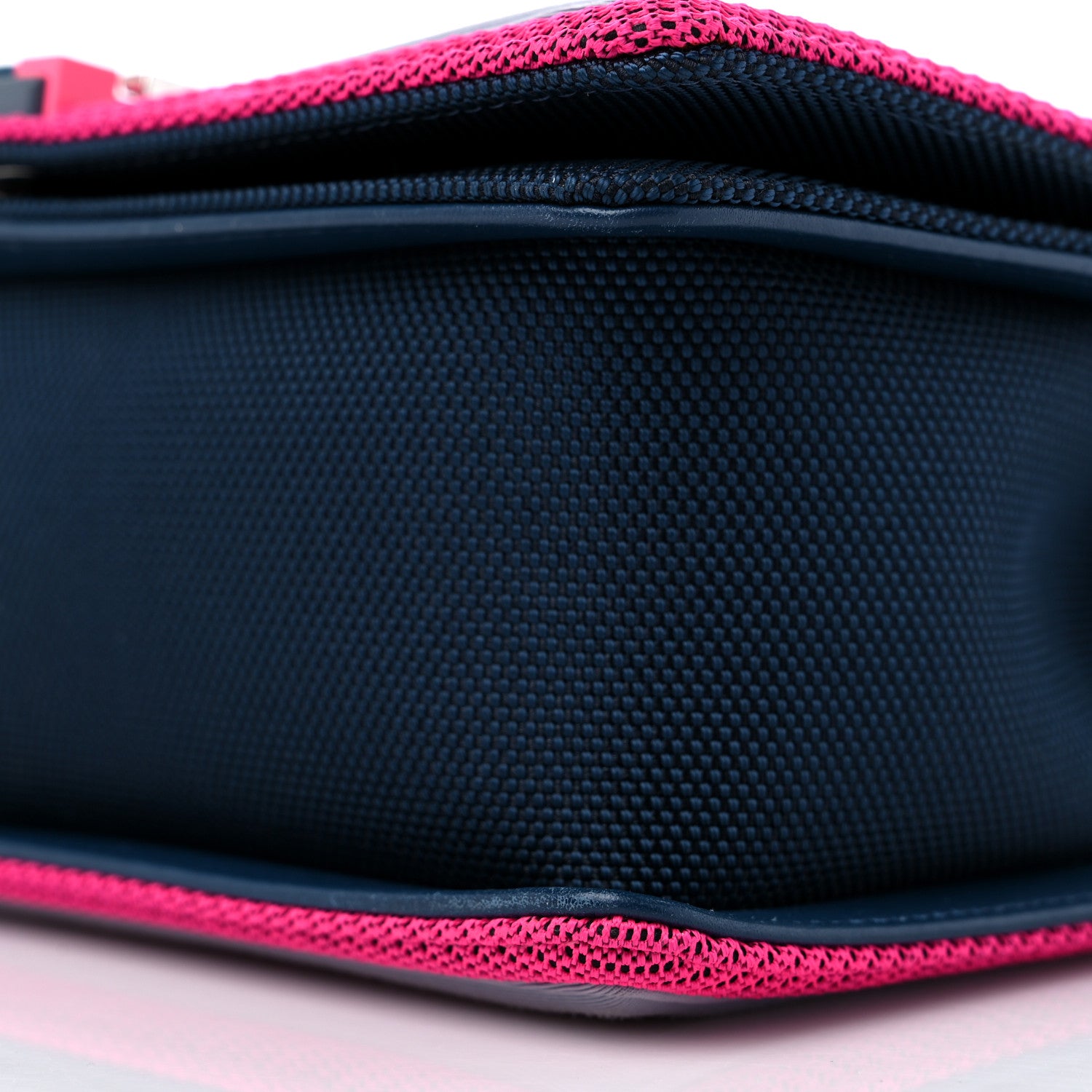 Chanel Canvas Quilted Medium Fluo Boy Flap Dark Navy Fuchsia Grey 10 of 10