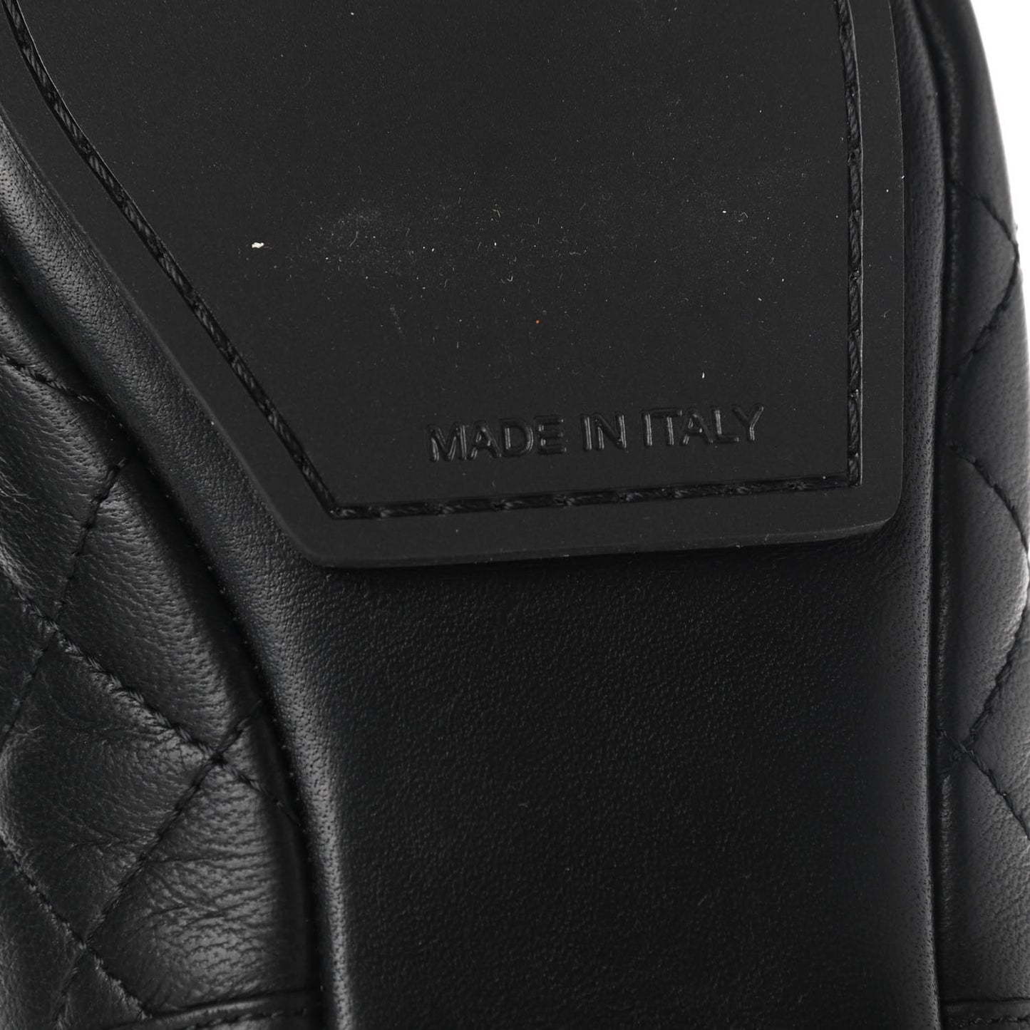 Lambskin Quilted Cap Toe Slipper With Pouch 37 Black