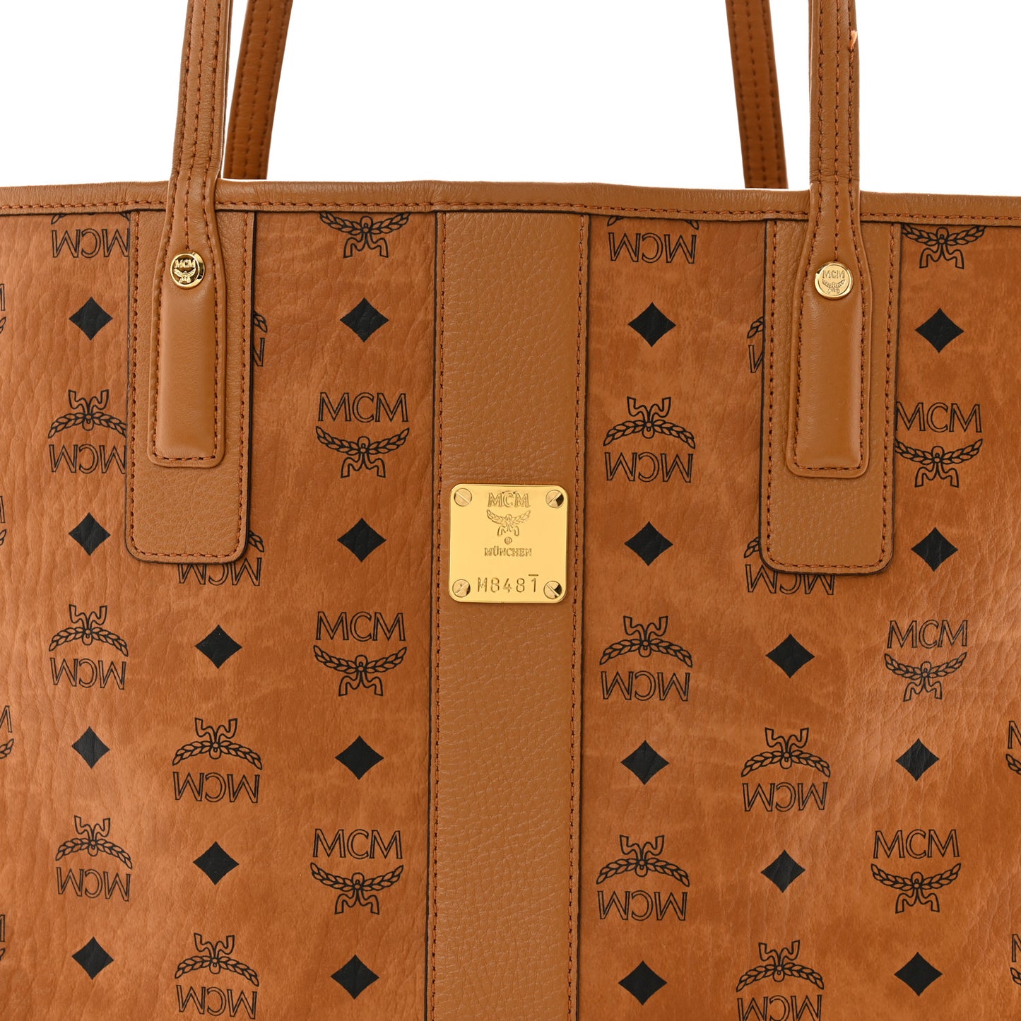 Visetos Medium Liz Reversible Shopper Tote Cognac