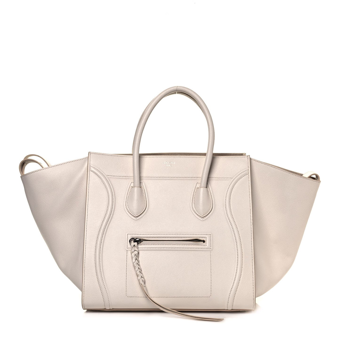 Grained Calfskin Medium Phantom Luggage Cream