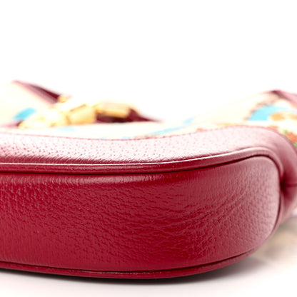 Gucci Canvas Calfskin 100 Centennial Music Small Jackie 1961 Hobo Ivory Red 9 of 10