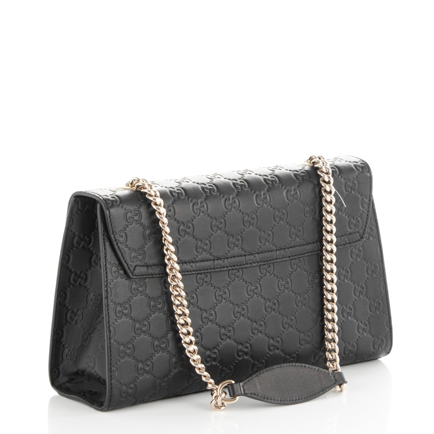 Gucci Guccissima Medium Emily Chain Shoulder Bag Black 3 of 7