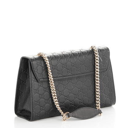 Gucci Guccissima Medium Emily Chain Shoulder Bag Black 3 of 7