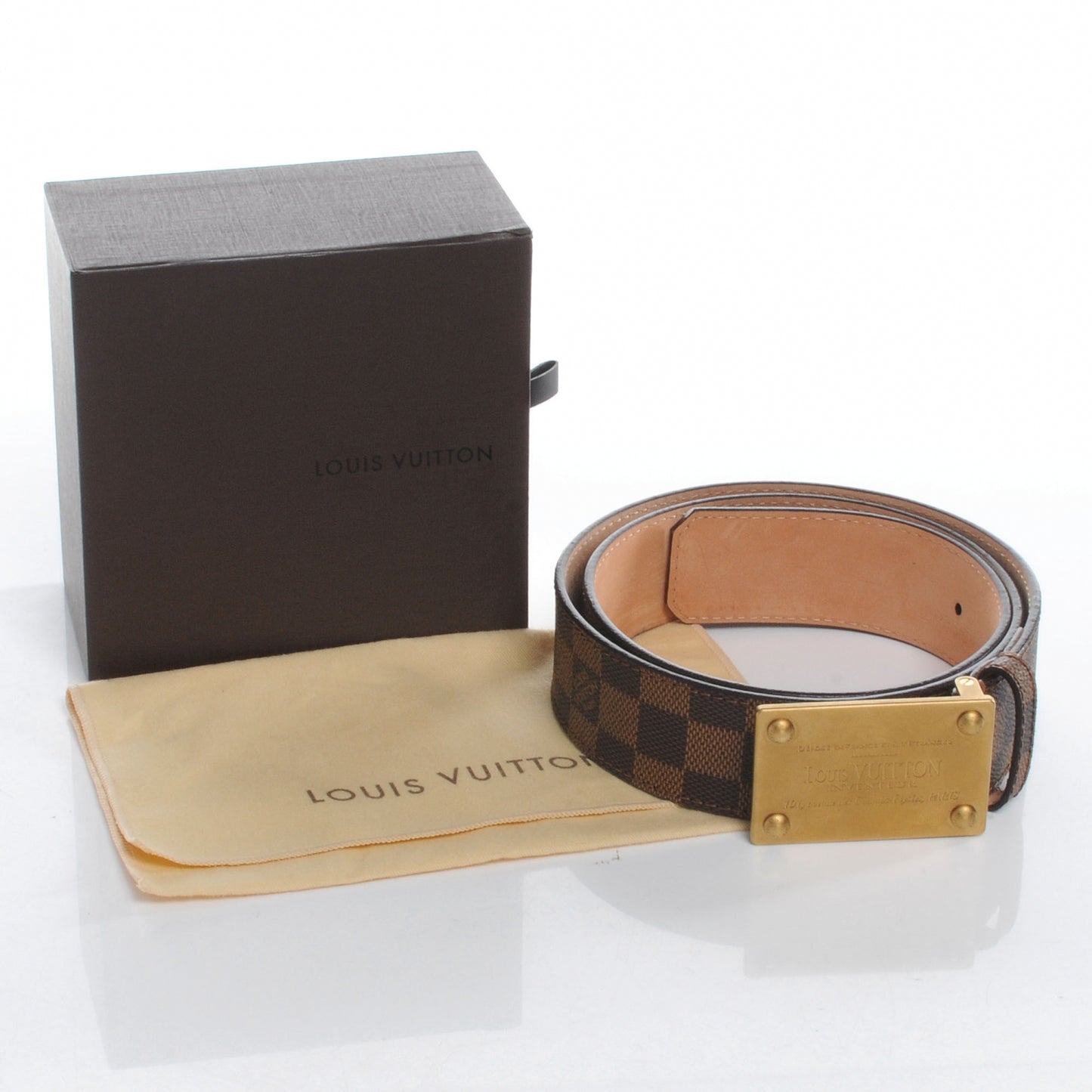 Damier Ebene Inventeur Belt 95 38
