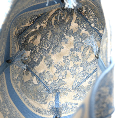 Christian Dior Canvas Reverse Embroidered Toile De Jouy D-Bubble Bucket Bag Blue 5 of 9