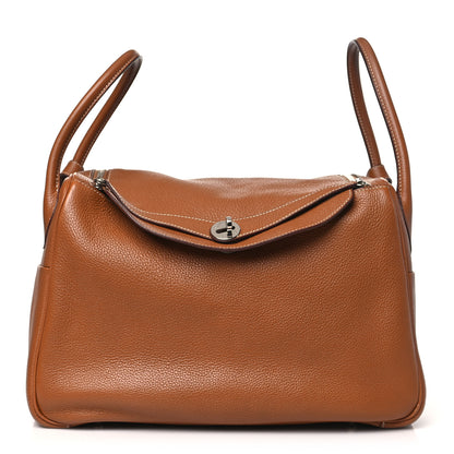 Hermes Taurillon Clemence Lindy 34 Gold 1 of 13