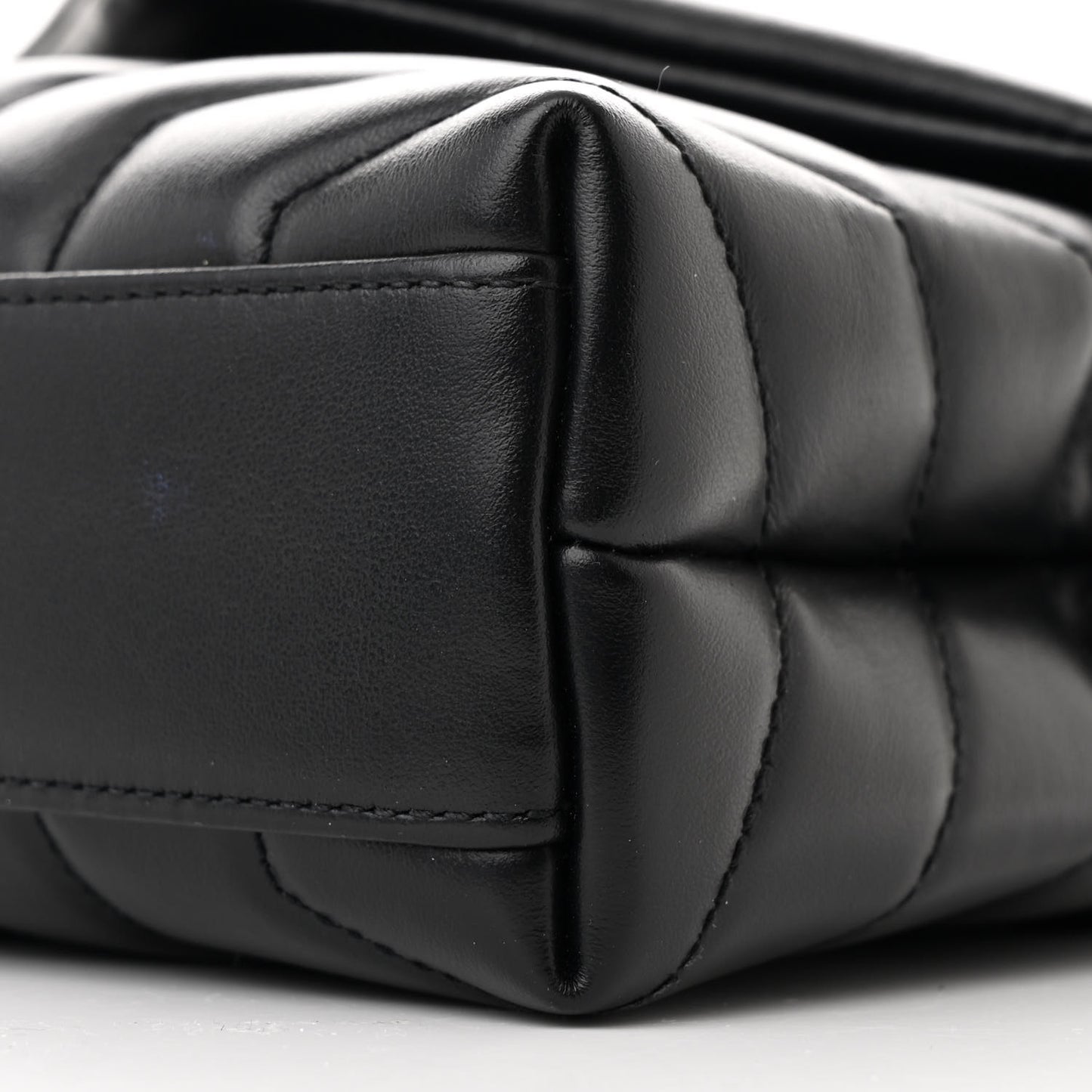 Calfskin Y Quilted Monogram Toy Loulou Crossbody Bag Black