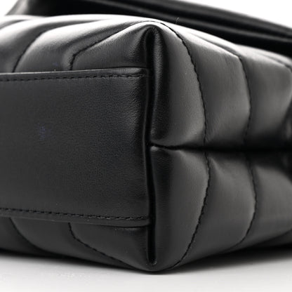 Saint Laurent Calfskin Y Quilted Monogram Toy Loulou Crossbody Bag Black 11 of 12