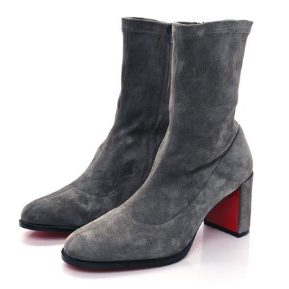 Christian Louboutin Suede Stretchadoxa Ankle Bootie 38.5 Tempete 3 of 7