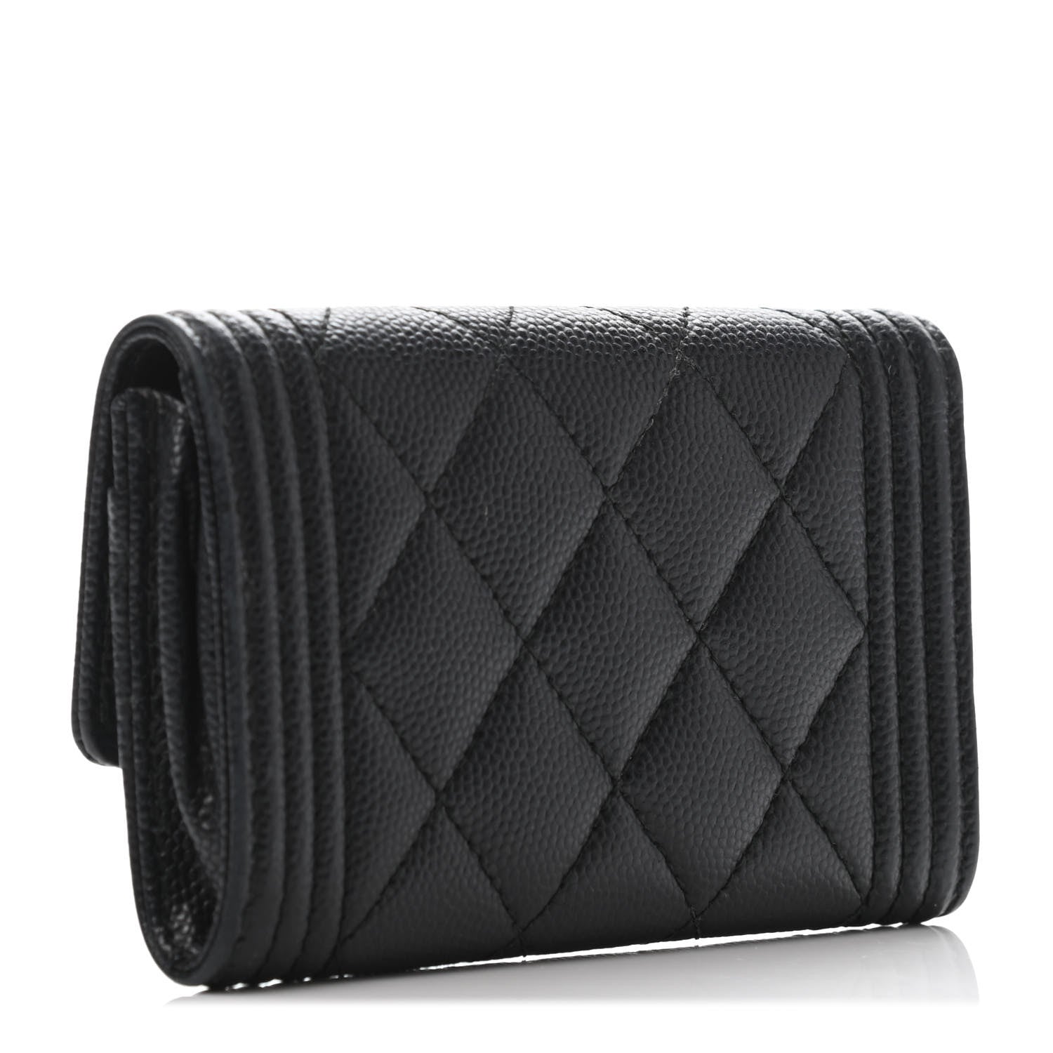 Chanel Caviar Quilted Boy Flap Card Holder Black 2 of 4