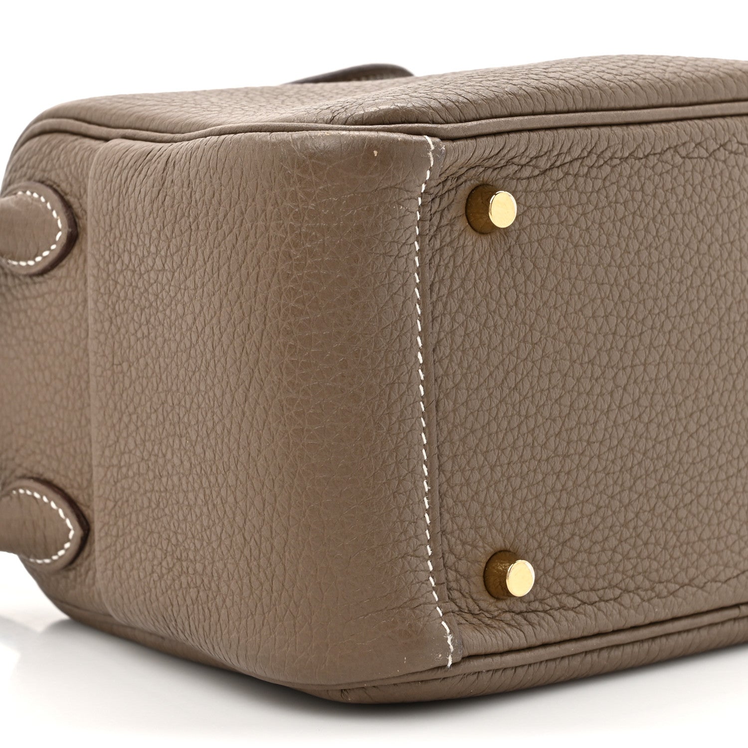 Hermes Taurillon Clemence Mini Lindy 20 Etoupe 10 of 15