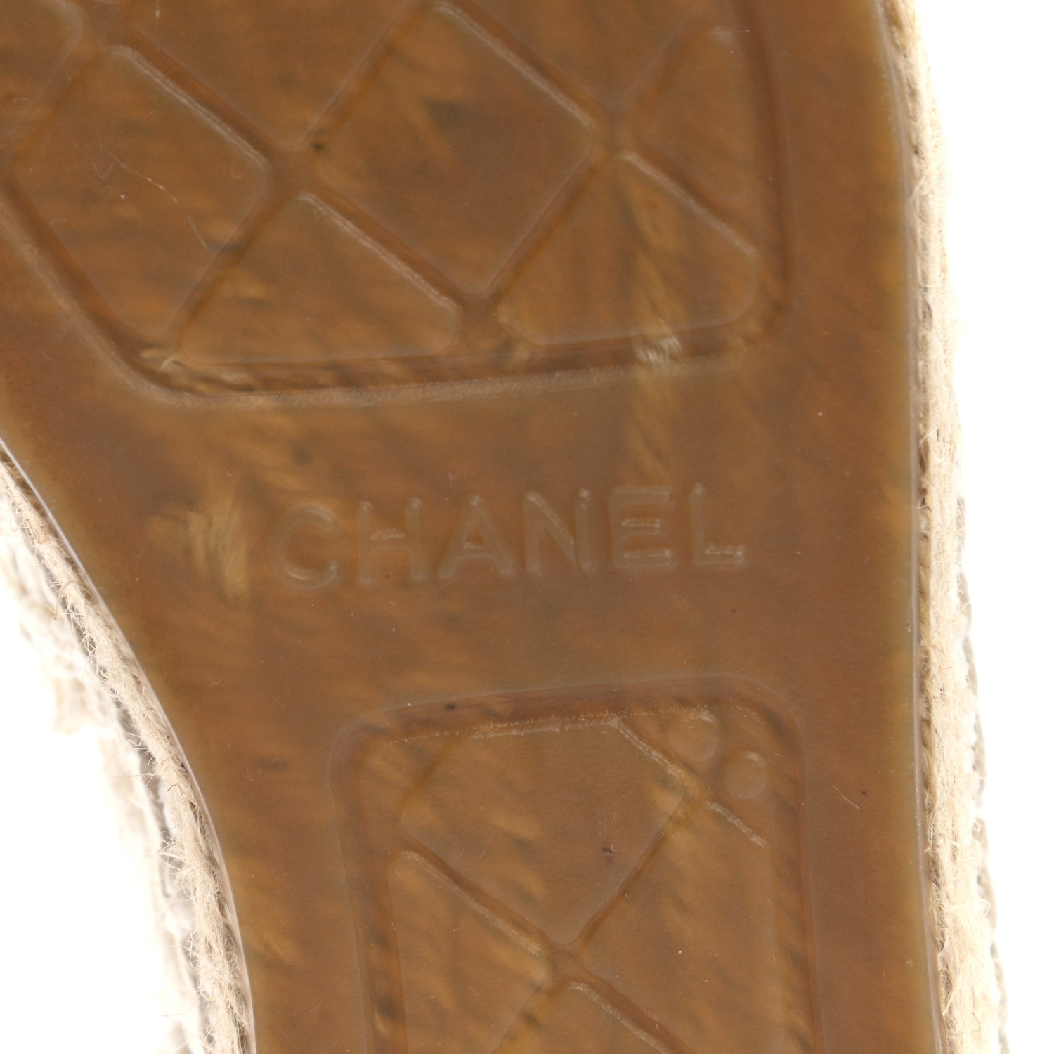 Chanel Woven Fabric Grosgrain CC Espadrilles 39 White Black 7 of 9