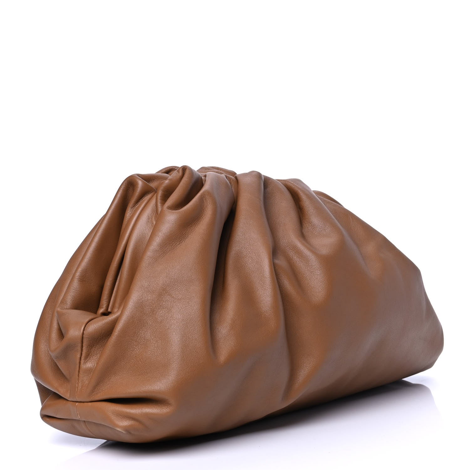 Bottega Veneta Smooth Butter Calf The Pouch Oversized Clutch Cammello 2 of 4