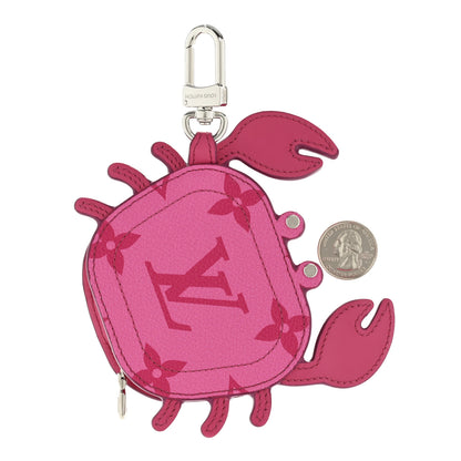 Louis Vuitton Monogram Crab Bag Charm Rose Pondichery 2 of 5