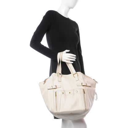 Saint Laurent Calfskin Large Downtown Tote Ivory 2 of 20