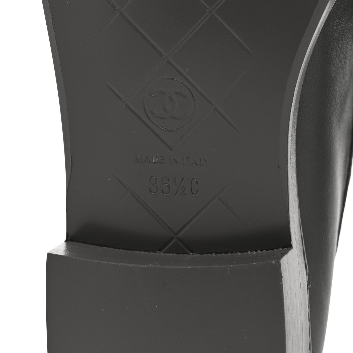 Chanel Lambskin Quilted CC Turnlock Loafers 36.5 Grey 8 of 9