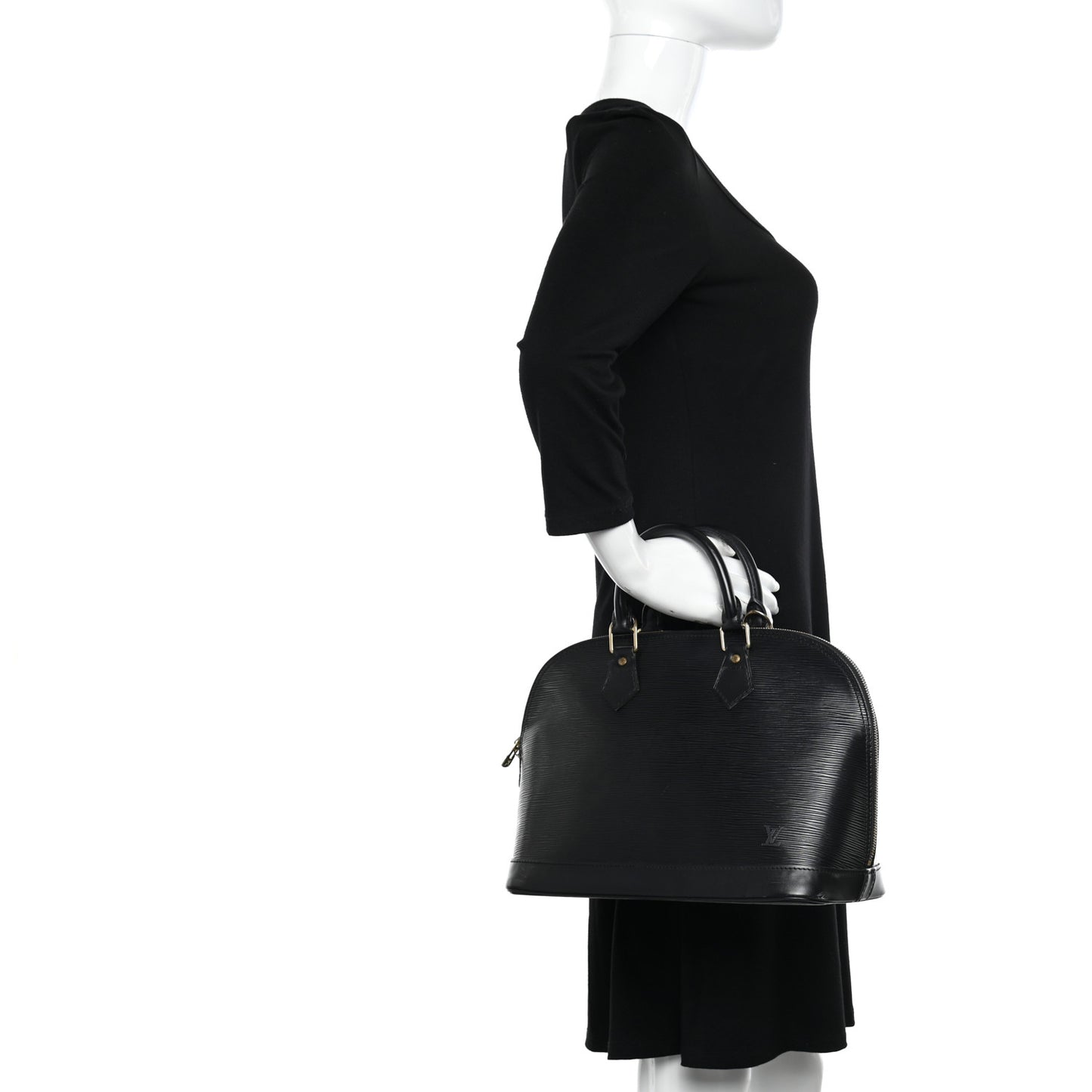LOUIS VUITTON Epi Alma PM Black