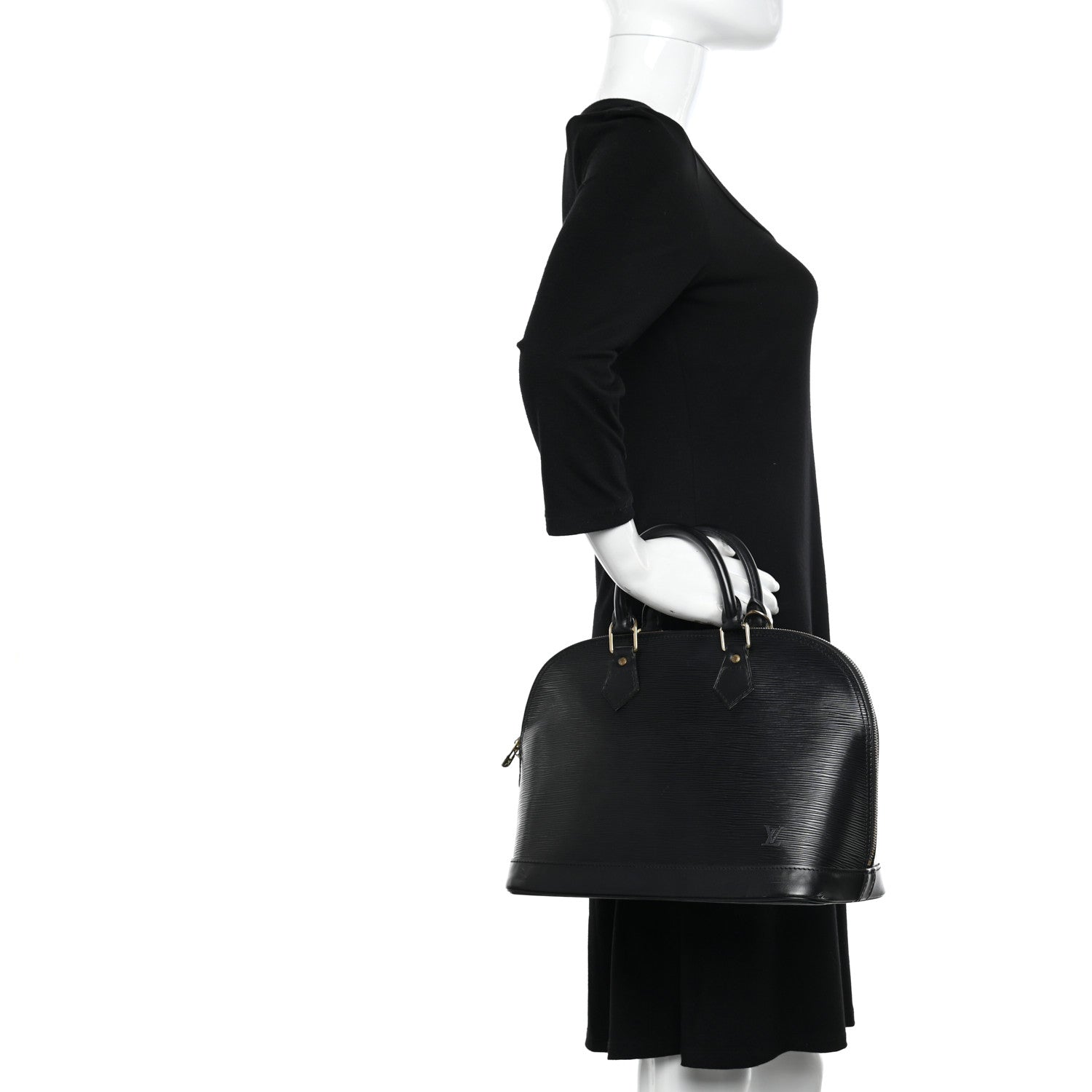 Louis Vuitton LOUIS VUITTON Epi Alma PM Black 2 of 12