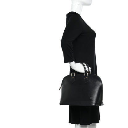 Louis Vuitton LOUIS VUITTON Epi Alma PM Black 2 of 12