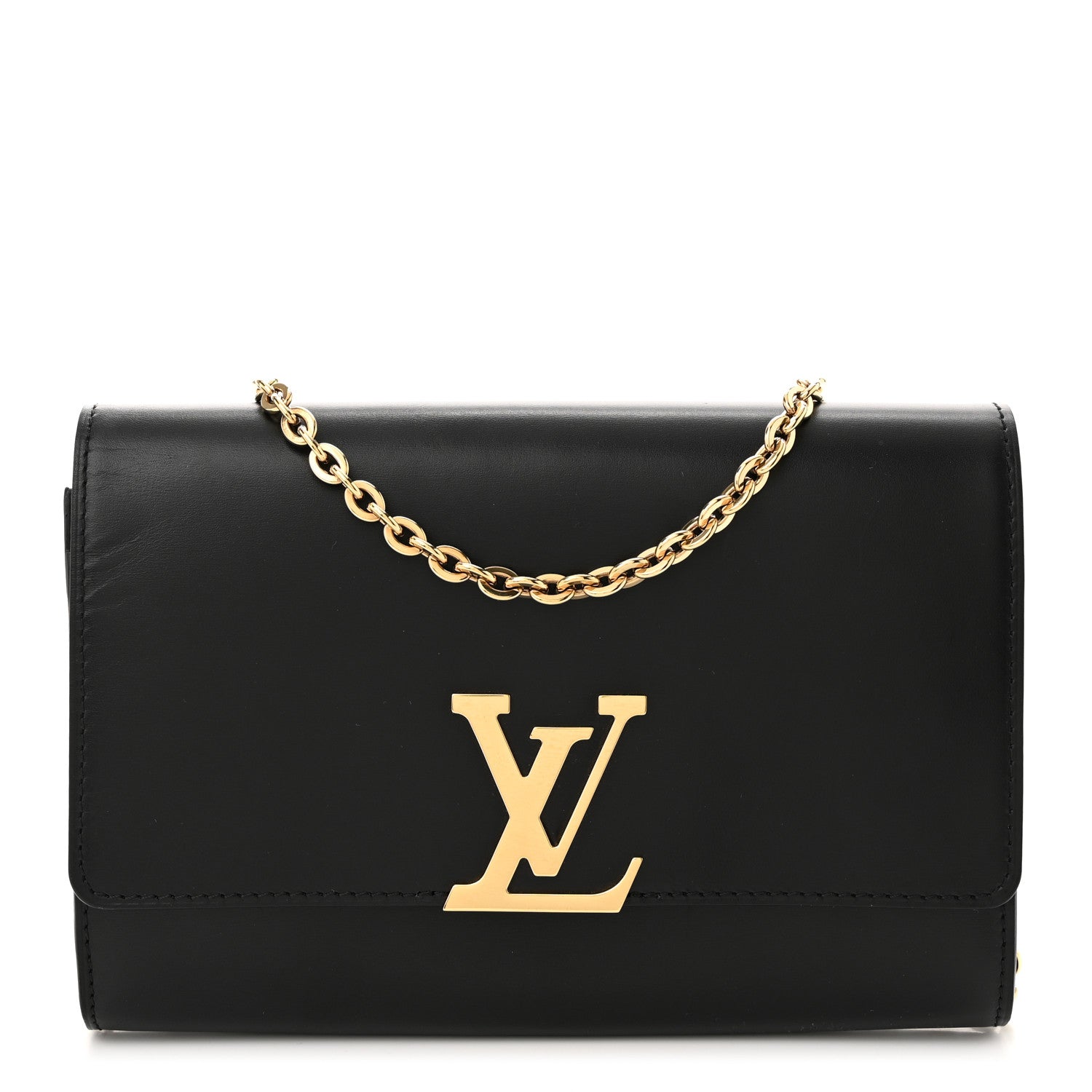 Louis Vuitton Calfskin Chain Louise GM NM Black 1 of 11