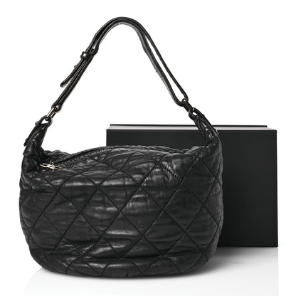 Chanel Lambskin Quilted Cloudy Bundle Hobo Black 14 of 14