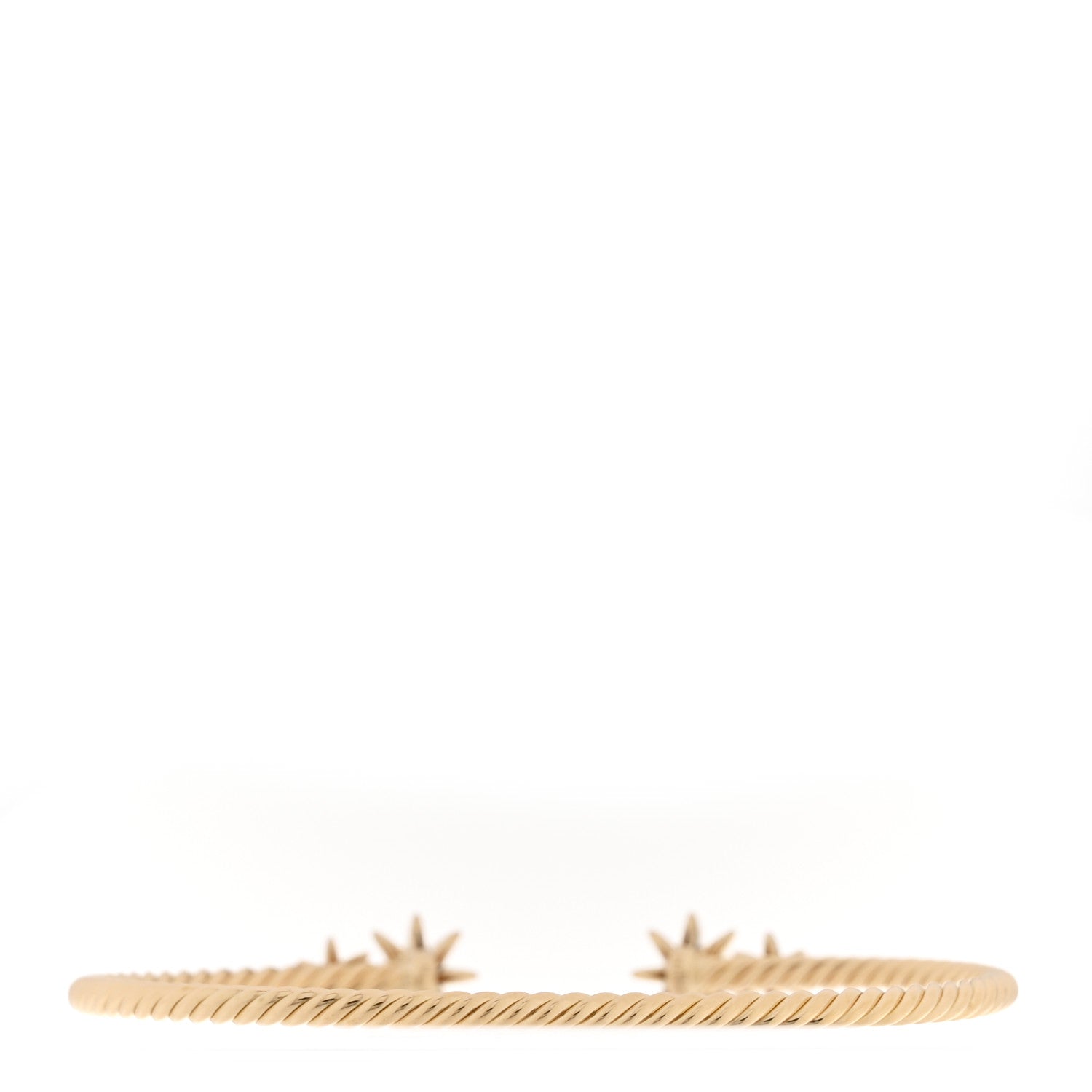 David Yurman 18K Yellow Gold Diamond Petite Starburst Cable Bracelet 2 of 3