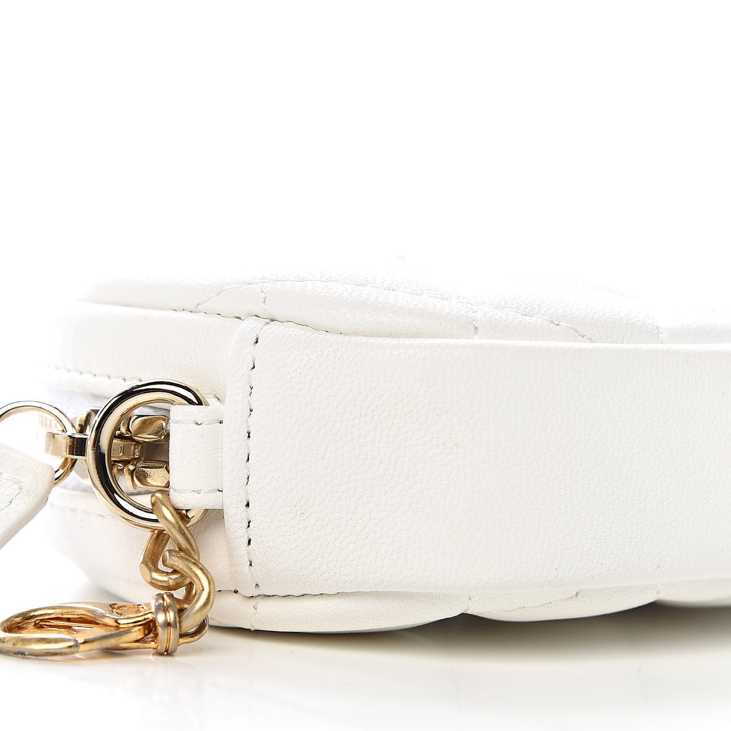 Lambskin Quilted Coin Purse White