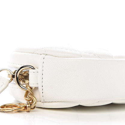 Chanel Lambskin Quilted Coin Purse White 6 of 7